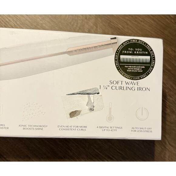 Kristin Ess Soft Wave 1 1/4” Curling Iron – Titanium Barrel | Used in Box - Picture 4 of 13